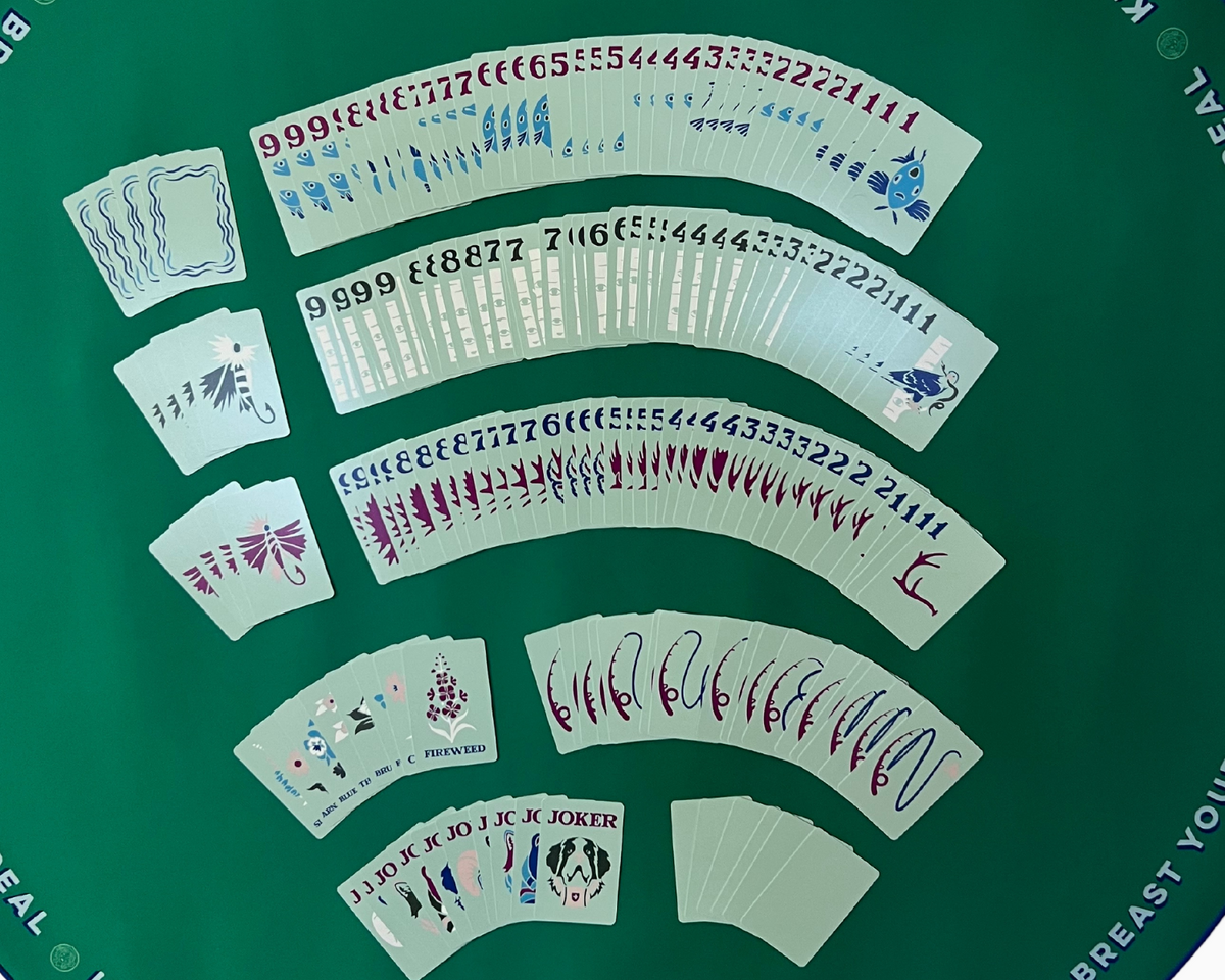 The Mountain Line: Sage Green Mahjong Travel Cards