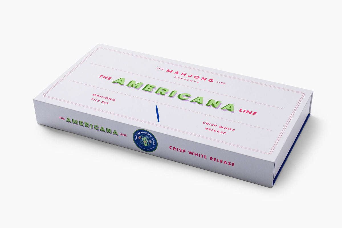 The Americana Line: Crisp White Mahjong Tiles
