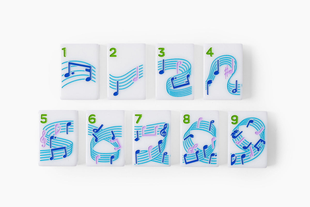 The Americana Line: Crisp White Mahjong Tiles