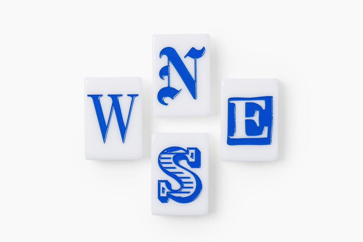 The Americana Line: Crisp White Mahjong Tiles