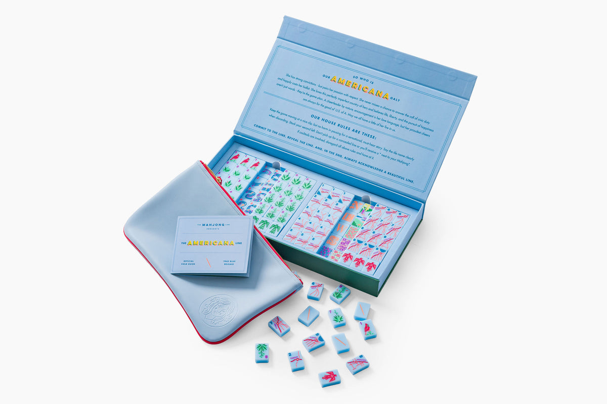 The Americana Line: True Blue Mahjong Tiles