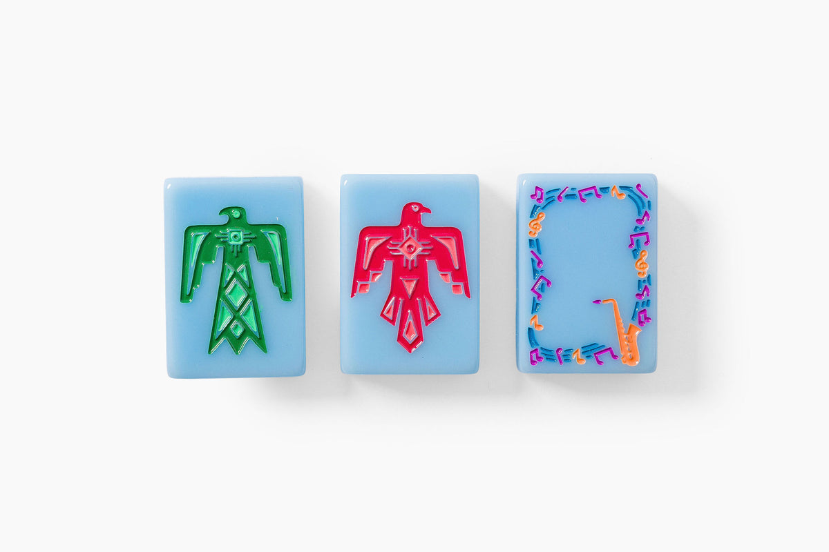 The Americana Line: True Blue Mahjong Tiles