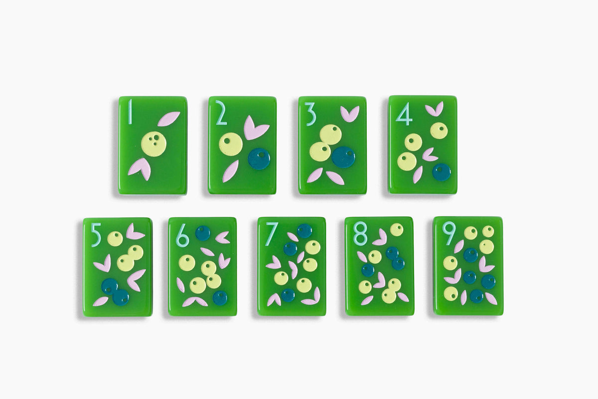 The Botanical Line: Avocado Green Mahjong Tiles