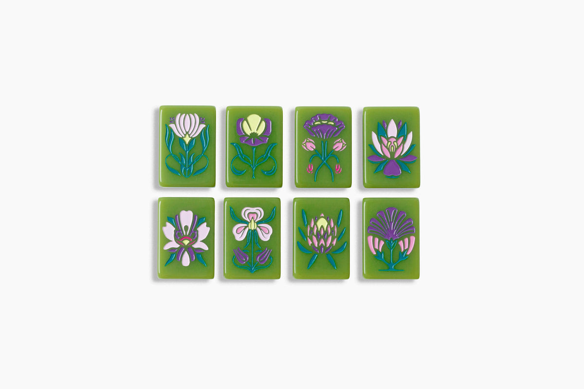 The Botanical Line: Avocado Green Mahjong Tiles