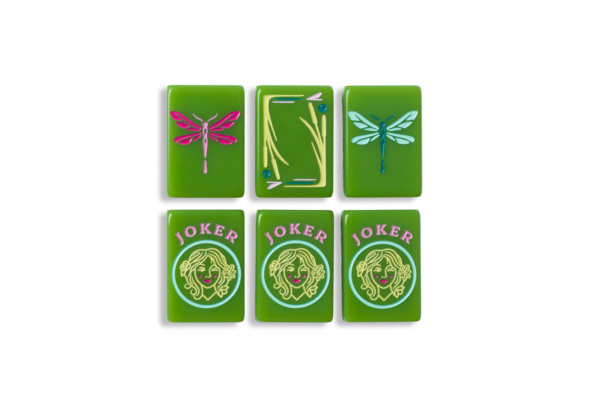 The Botanical Line: Avocado Green Mahjong Tiles