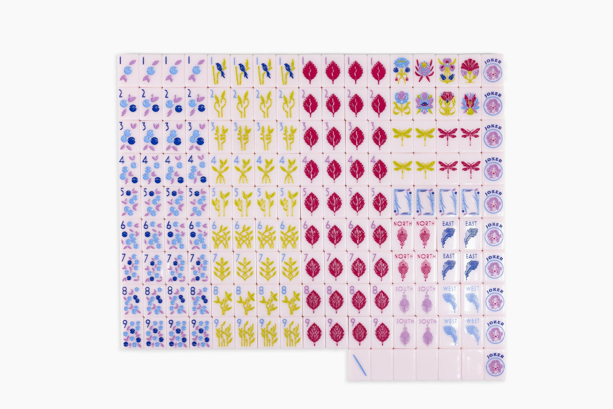 The Botanical Line: Paris Pink 2.0 Mahjong Tiles