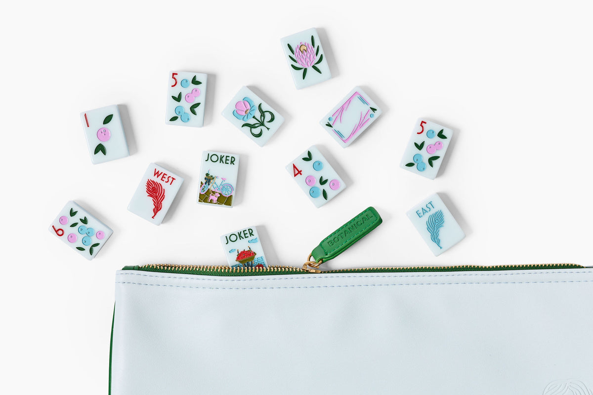 The Botanical Line: AERIN Soft Blue Mahjong Collection