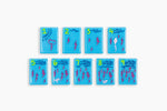 The Cheeky Line: Electric Blue Mahjong Tiles