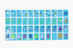The Cheeky Line: Electric Blue Mahjong Tiles