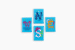The Cheeky Line: Electric Blue Mahjong Tiles