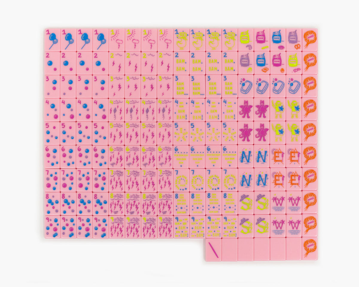The Cheeky Line: Petal Pink Mahjong Tiles