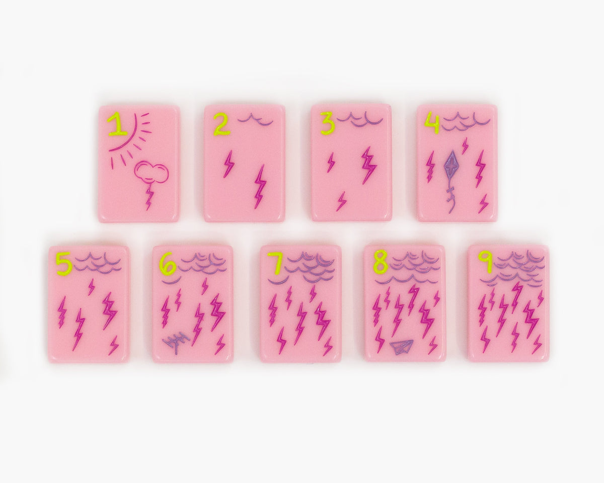 The Cheeky Line: Petal Pink Mahjong Tiles