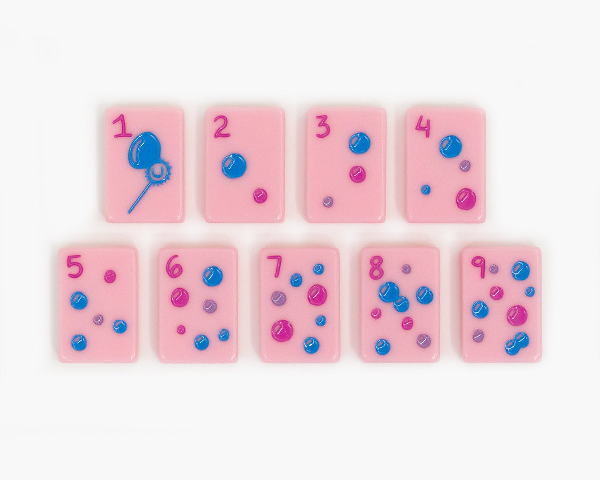 The Cheeky Line: Petal Pink Mahjong Tiles
