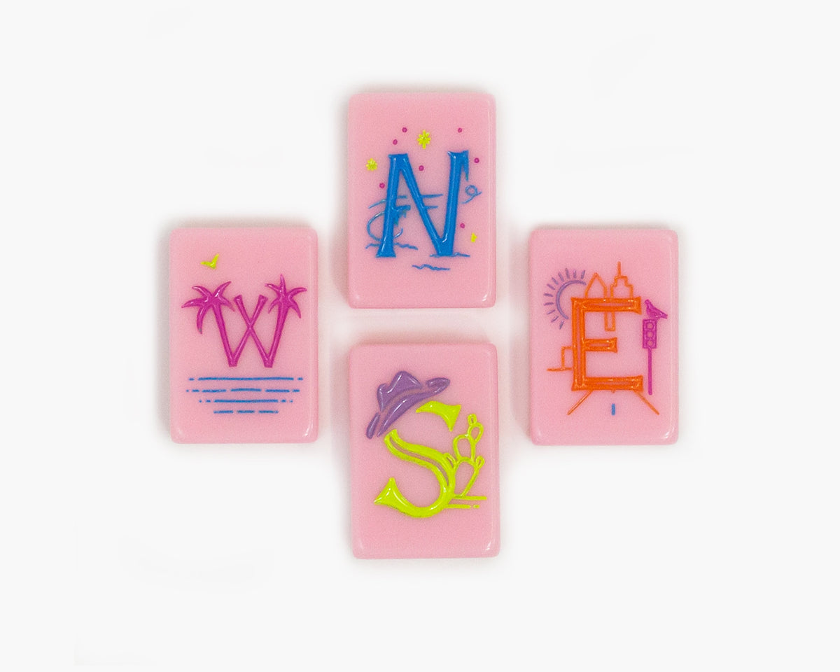 The Cheeky Line: Petal Pink Mahjong Tiles