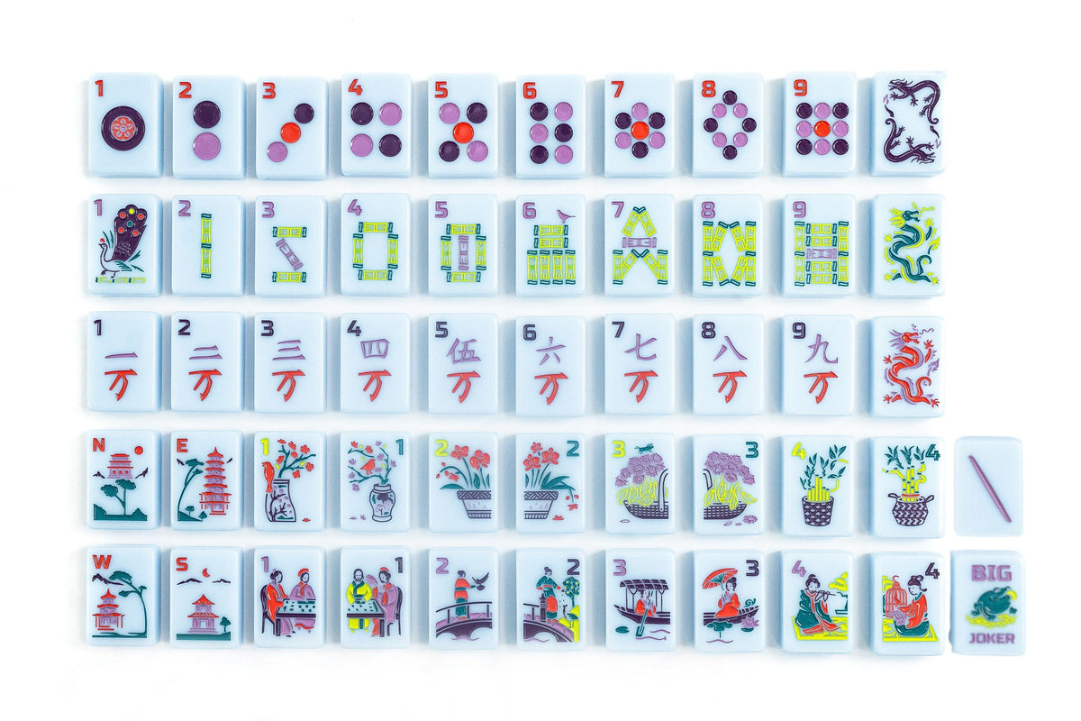 The Classic Line: Cornflower Blue Mahjong Tiles