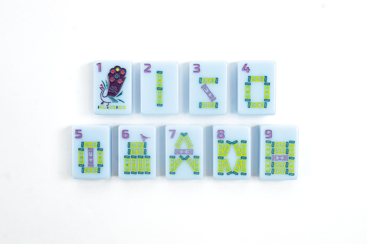 The Classic Line: Cornflower Blue Mahjong Tiles