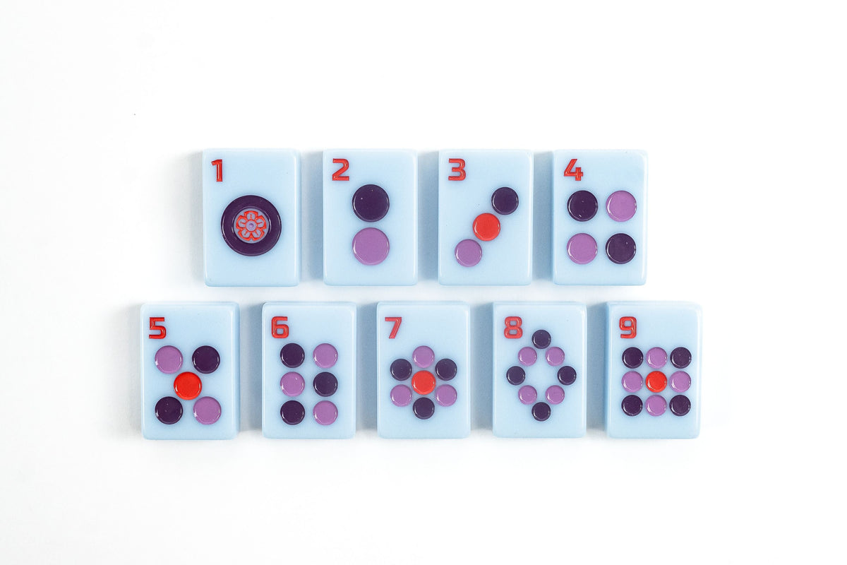 The Classic Line: Cornflower Blue Mahjong Tiles