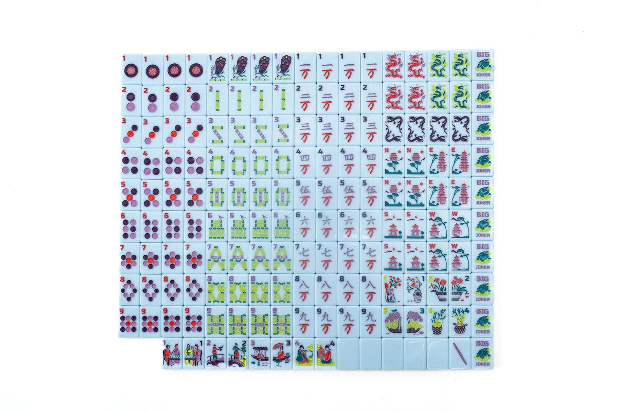 The Classic Line: Cornflower Blue Mahjong Tiles