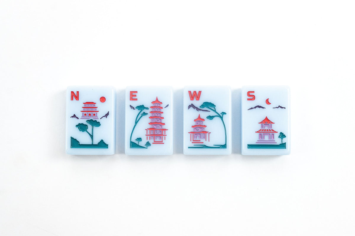 The Classic Line: Cornflower Blue Mahjong Tiles