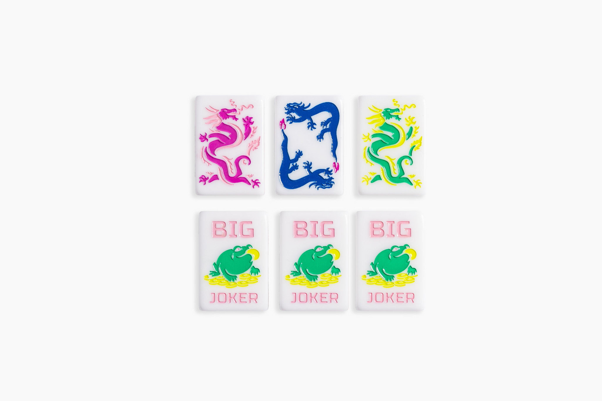 The Classic Line: Crisp White Mahjong Tiles