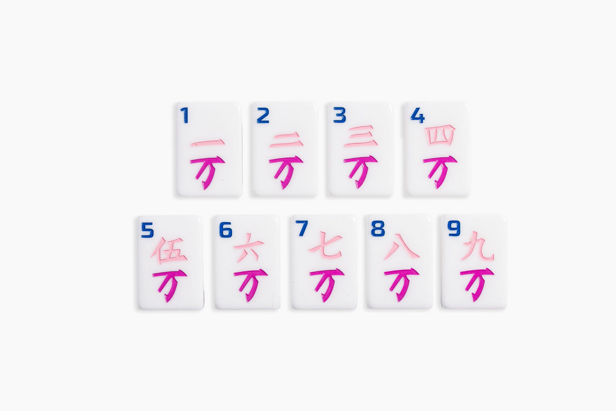 The Classic Line: Crisp White Mahjong Tiles