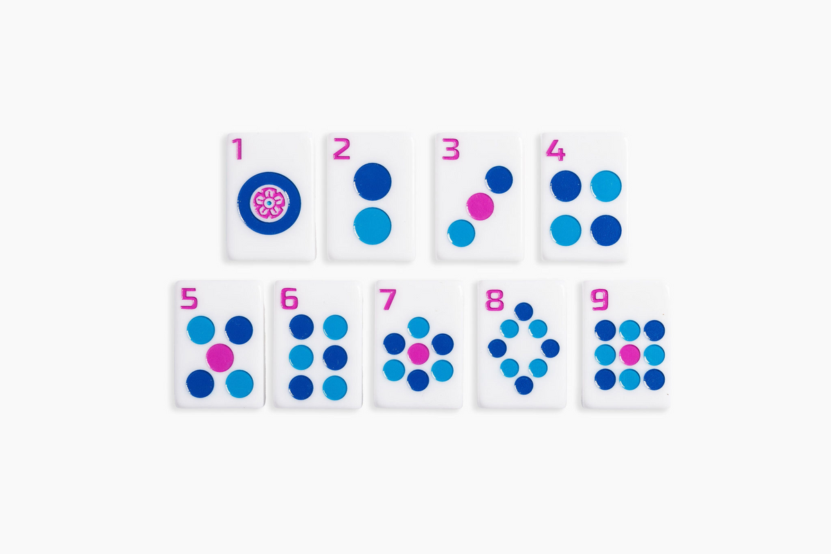 The Classic Line: Crisp White Mahjong Tiles