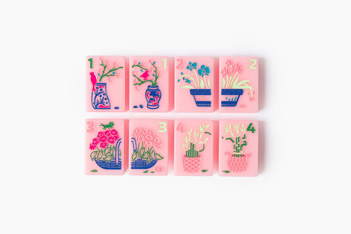 The Classic Line: Petal Pink Mahjong Tiles