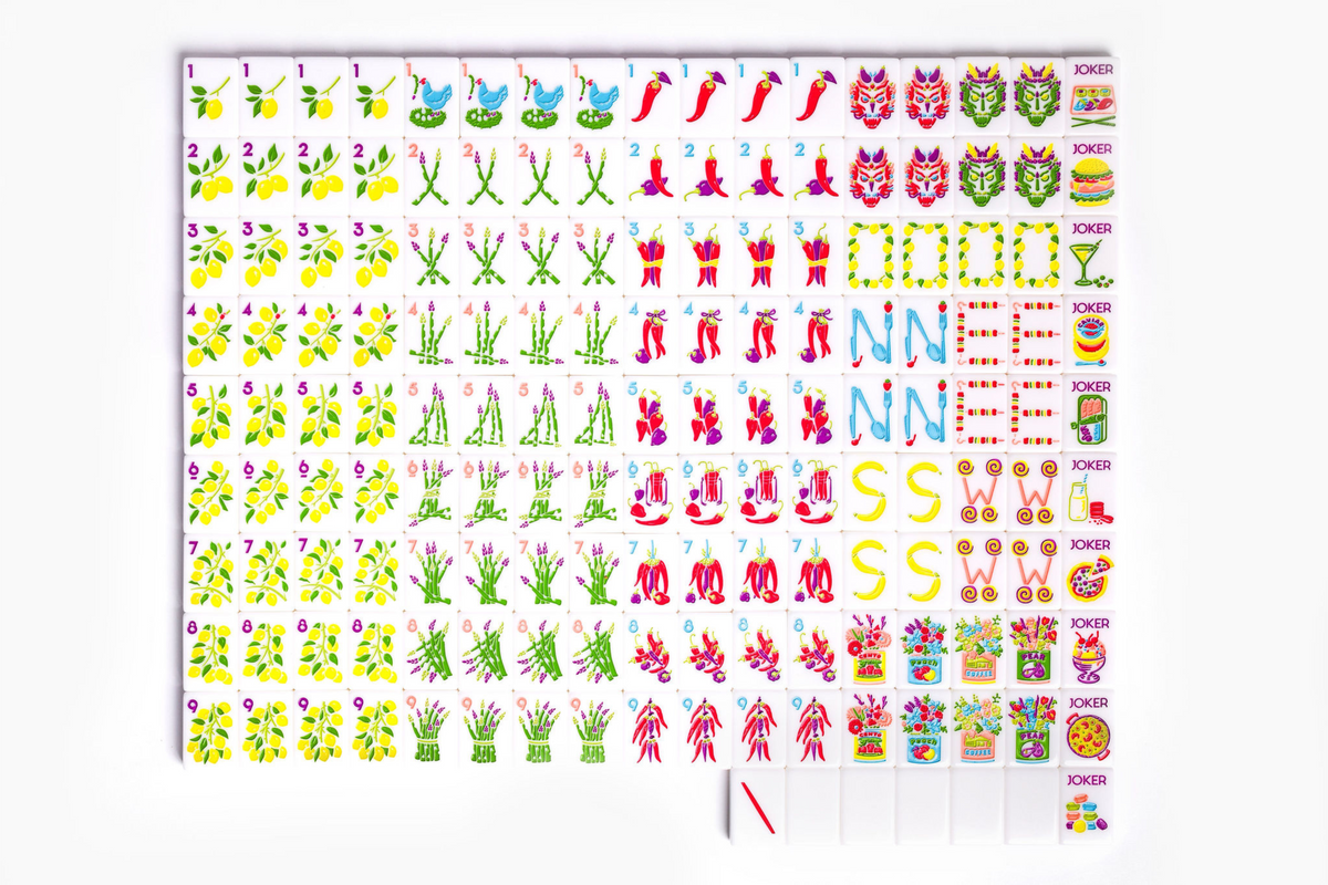 The Foodie Line: Milk White Mahjong Tiles
