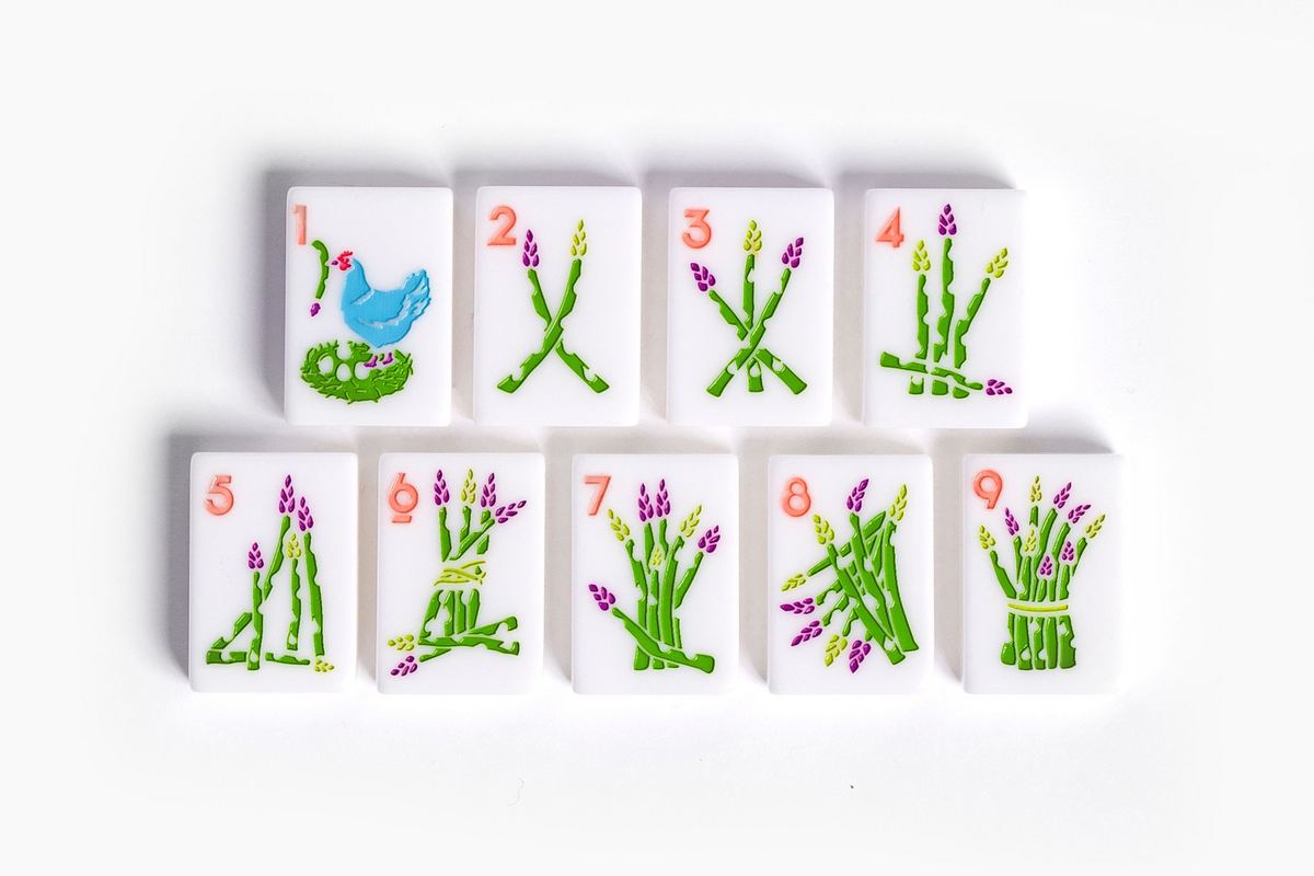 The Foodie Line: Milk White Mahjong Tiles