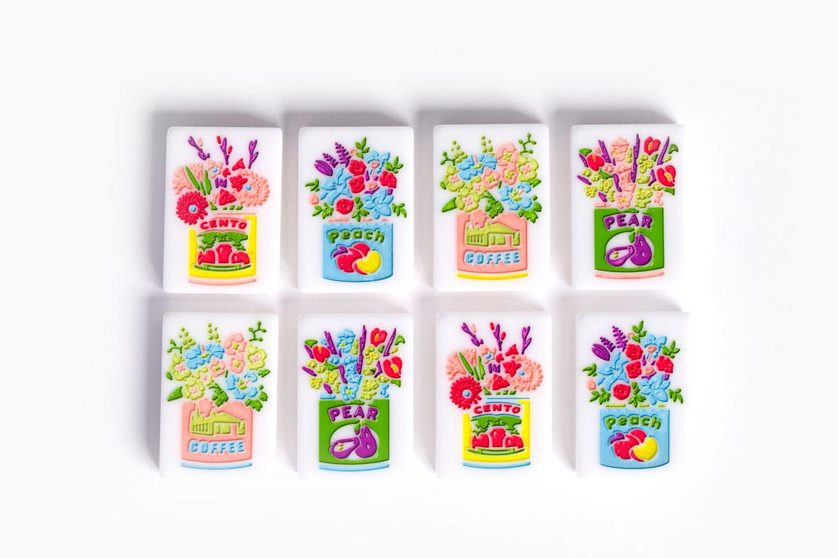 The Foodie Line: Milk White Mahjong Tiles
