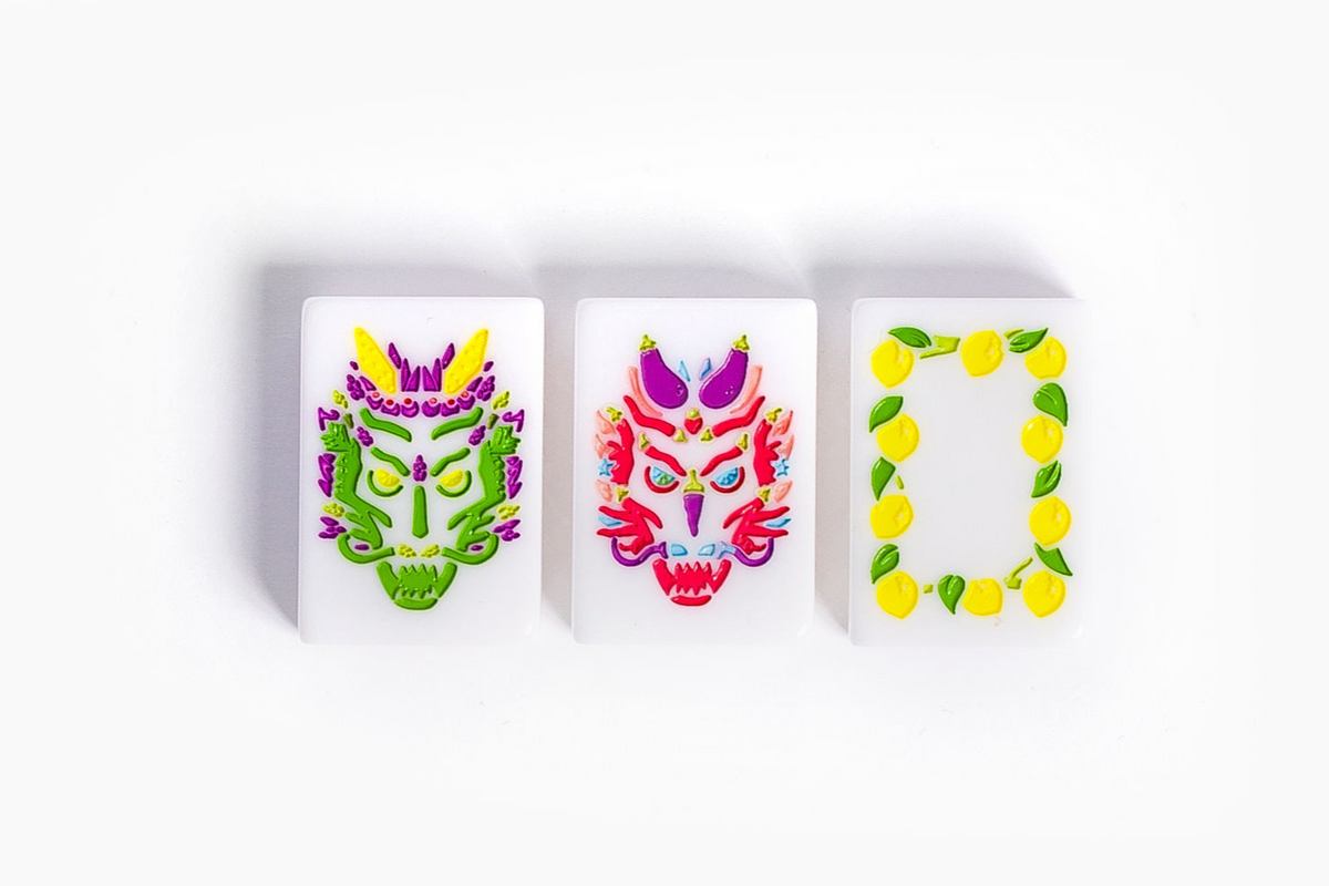 The Foodie Line: Milk White Mahjong Tiles