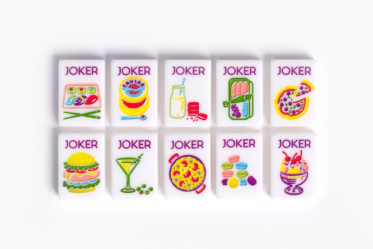 The Foodie Line: Milk White Mahjong Tiles