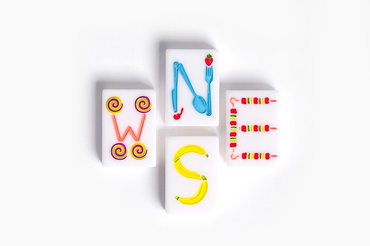 The Foodie Line: Milk White Mahjong Tiles