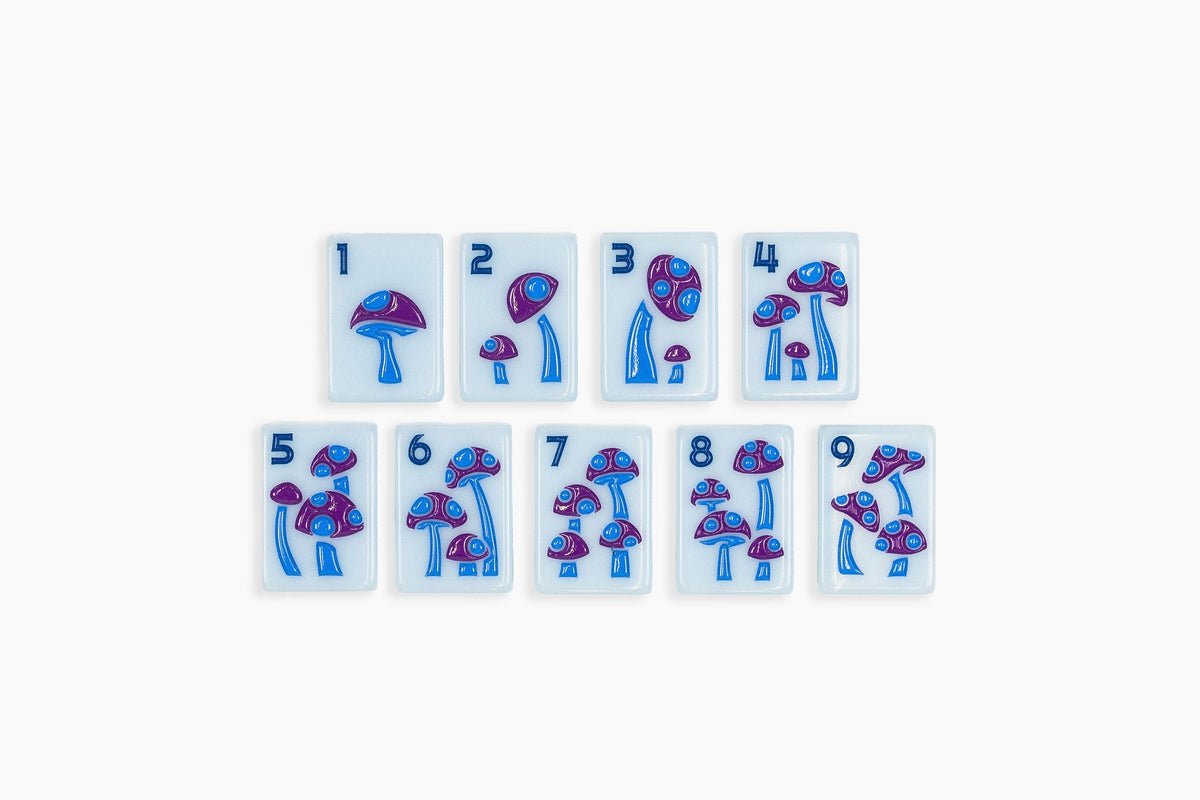 The Lucky Line: Cornflower Blue Mahjong Tiles
