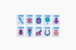 The Lucky Line: Cornflower Blue Mahjong Tiles