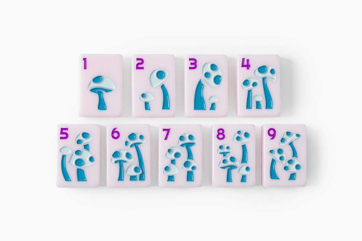 The Lucky Line: Shell Pink Mahjong Tiles
