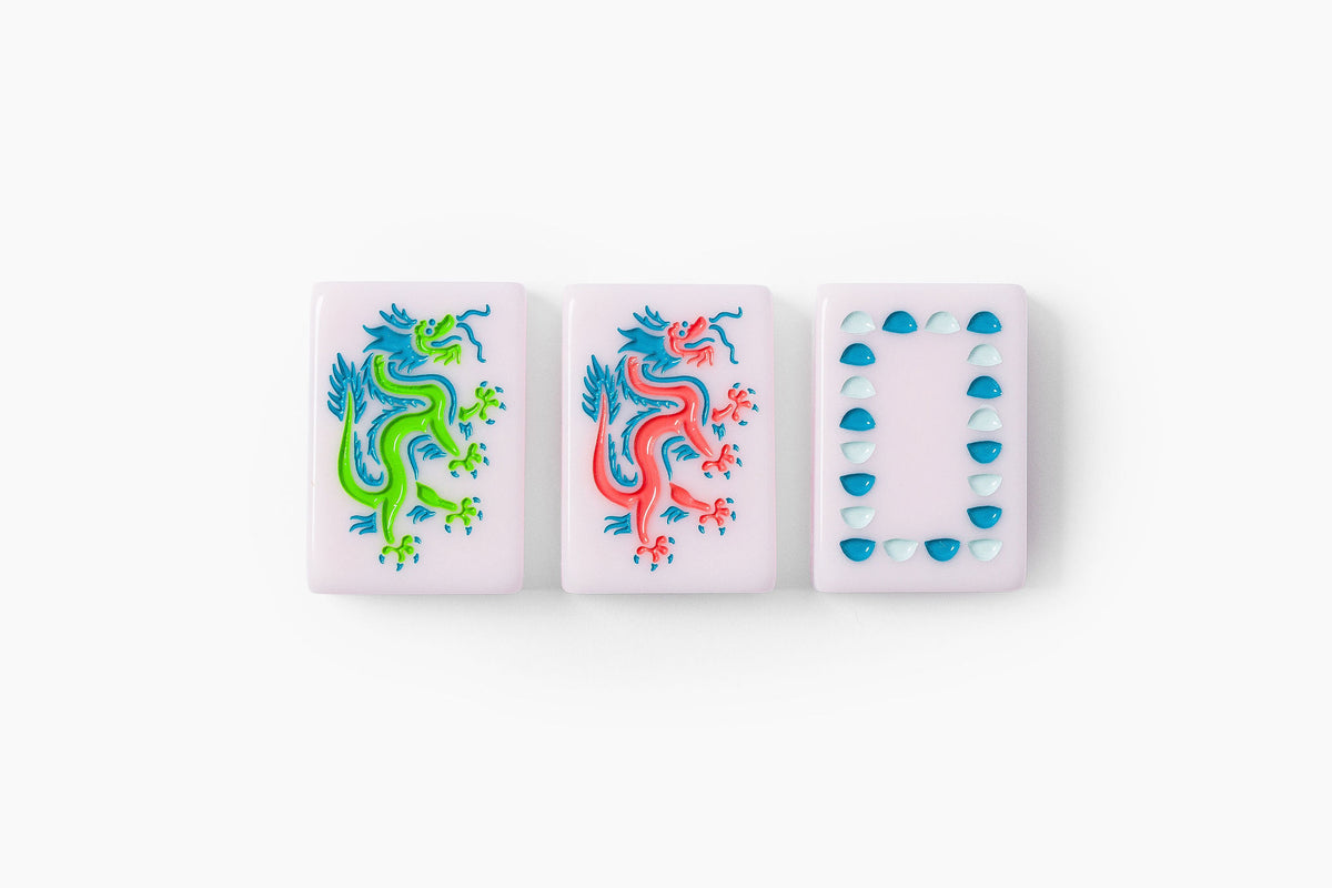 The Lucky Line: Shell Pink Mahjong Tiles