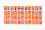 The Minimal Line: Barney Orange Mahjong Tiles