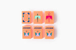 The Minimal Line: Barney Orange Mahjong Tiles