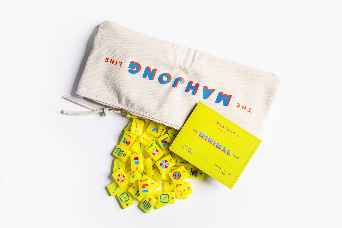The Minimal Line: Canary Yellow Mahjong Tiles