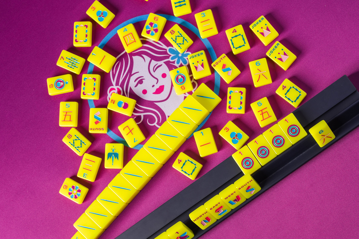 The Minimal Line: Canary Yellow Mahjong Tiles