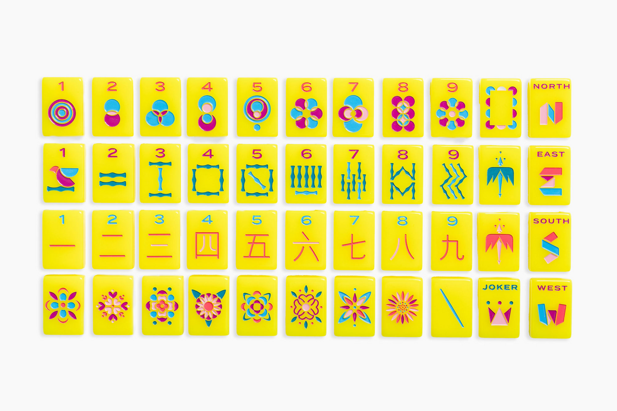 The Minimal Line: Canary Yellow Mahjong Tiles