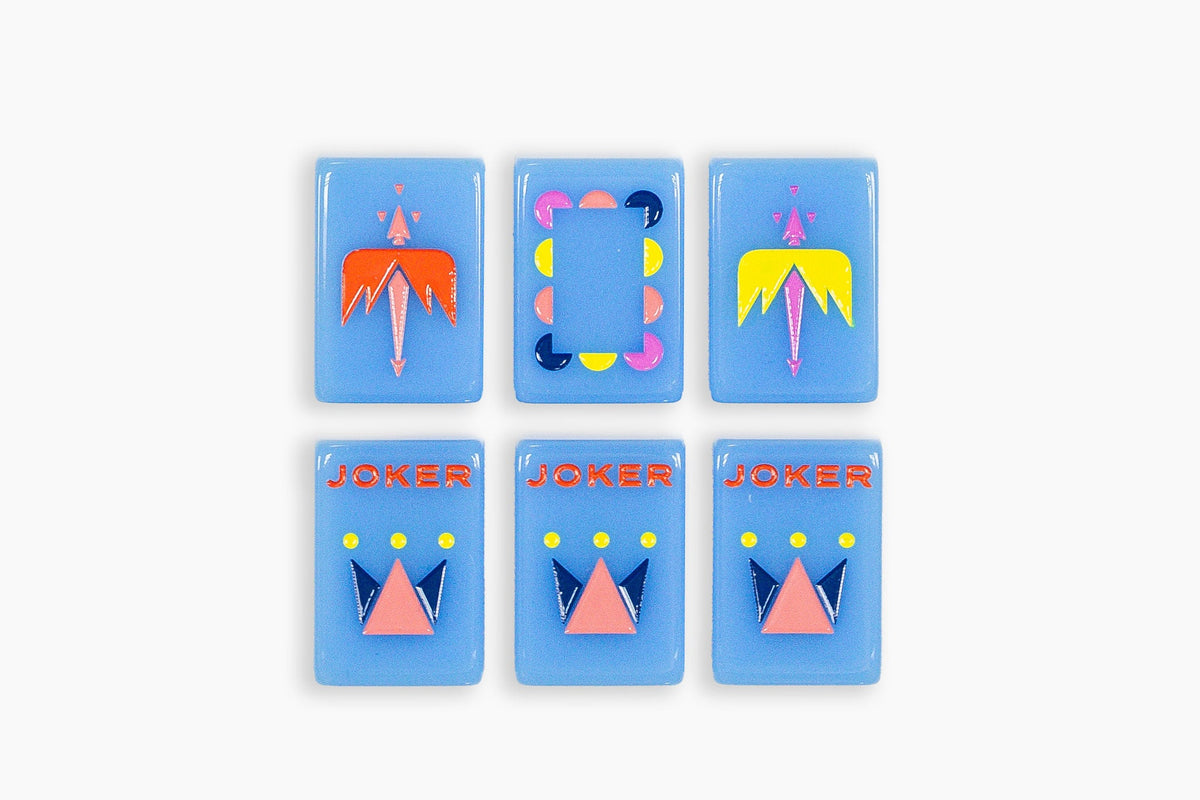 The Minimal Line: Ceylon Blue 2.0 Mahjong Tiles