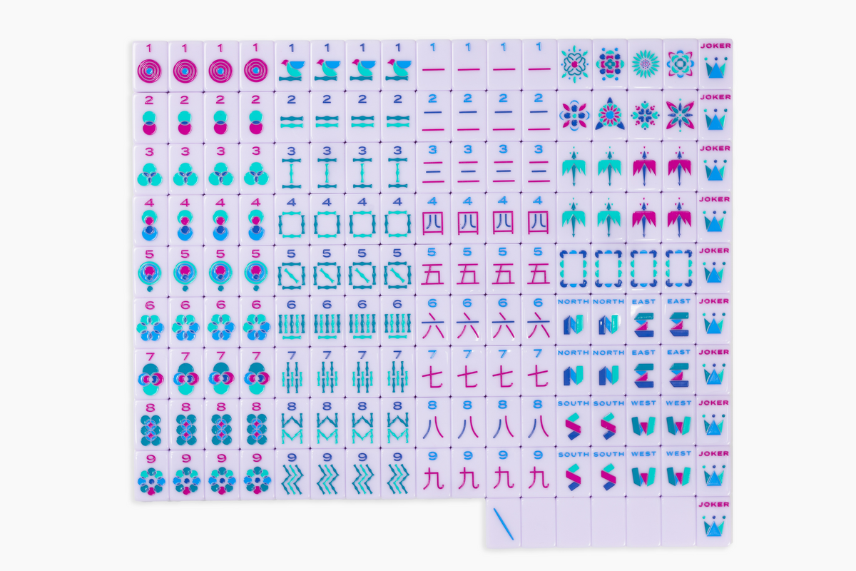The Minimal Line: Lilac Mahjong Tiles