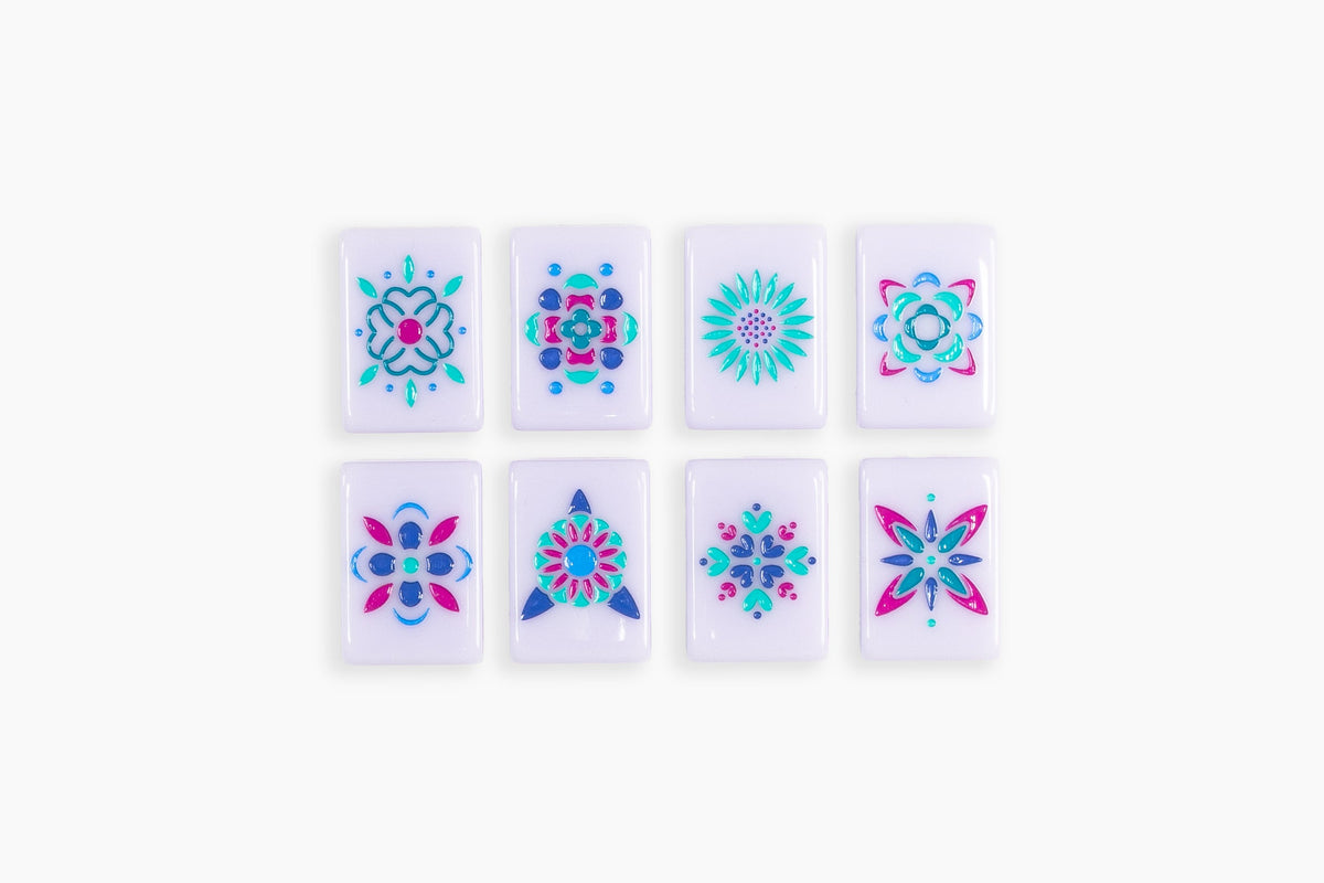 The Minimal Line: Lilac Mahjong Tiles