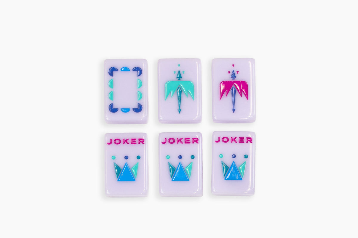 The Minimal Line: Lilac Mahjong Tiles