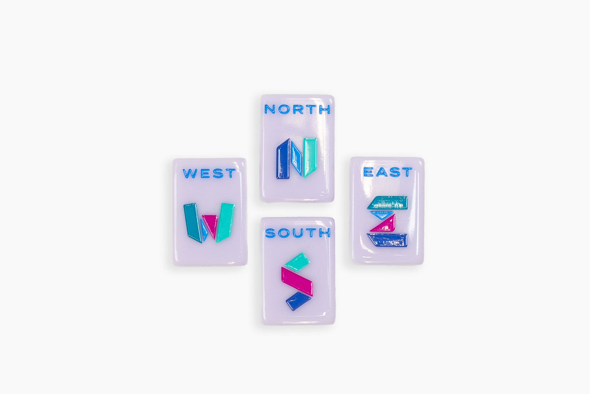 The Minimal Line: Lilac Mahjong Tiles