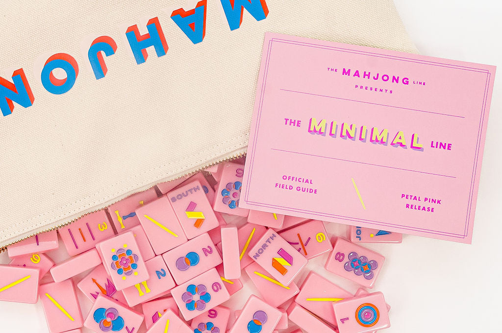 The Minimal Line: Petal Pink Mahjong Tiles