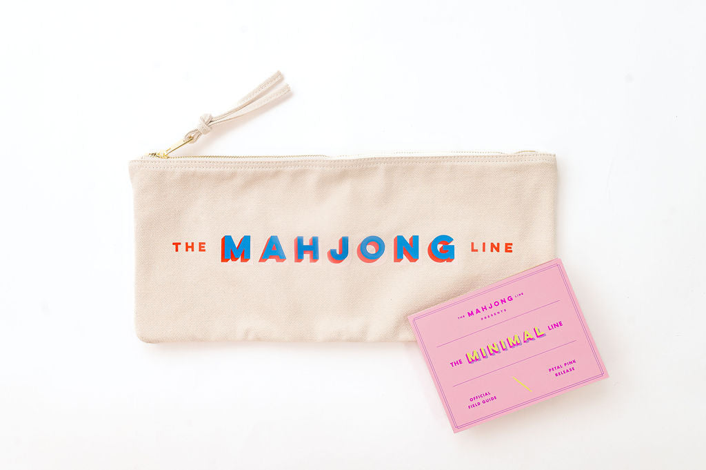 The Minimal Line: Petal Pink Mahjong Tiles