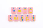 The Minimal Line: Petal Pink Mahjong Tiles